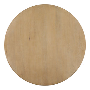 Column Base Mango Wood Dining Table - Light Natural