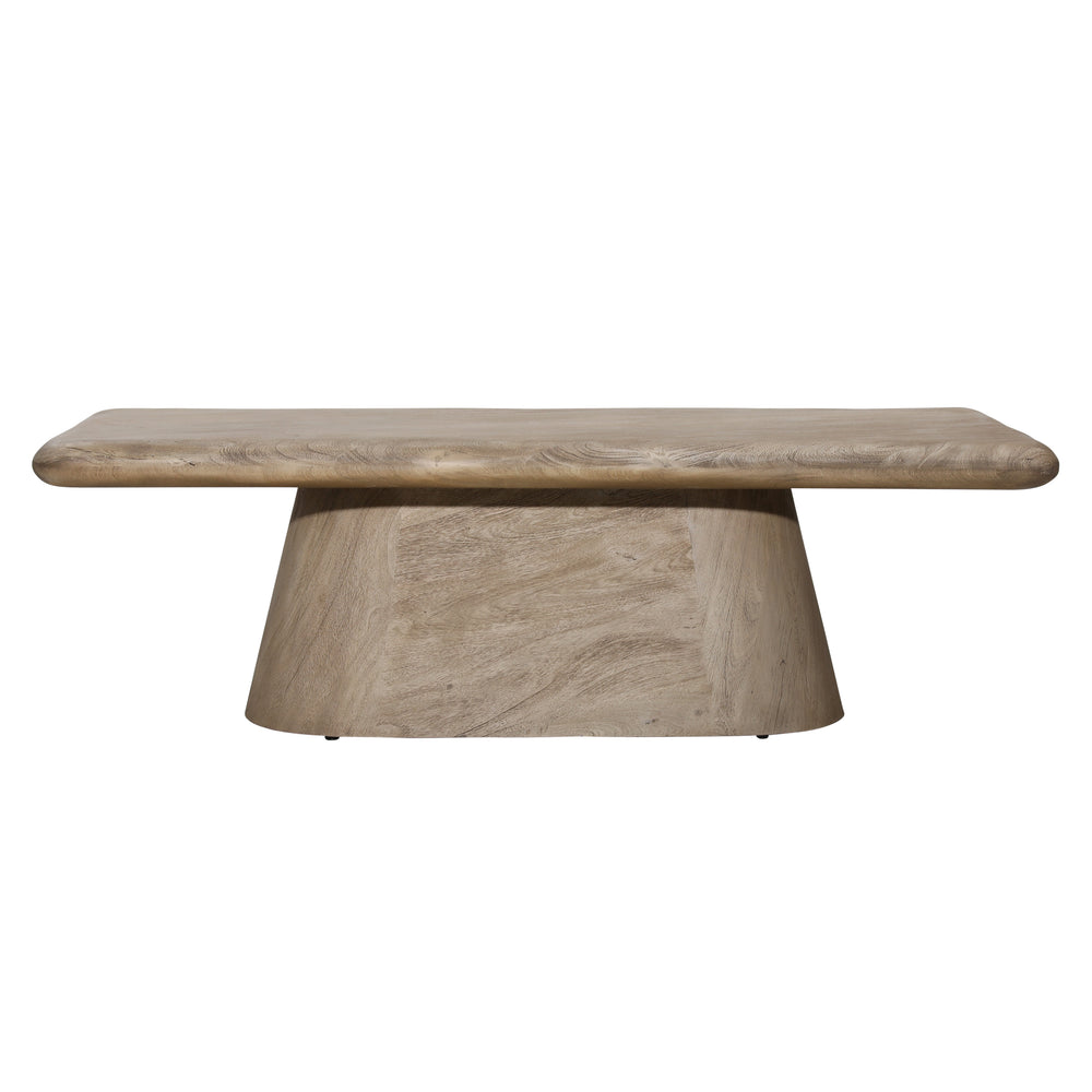 Acacia Wood Coffee Table - Weathered Natural