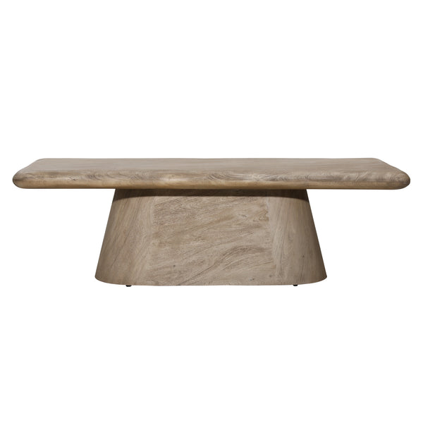 Acacia Wood Coffee Table - Weathered Natural