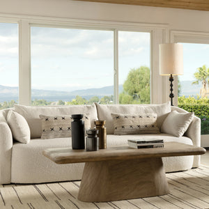 Acacia Wood Coffee Table - Weathered Natural