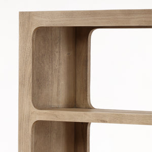 Acacia Wood Bookcase - Weathered Natural