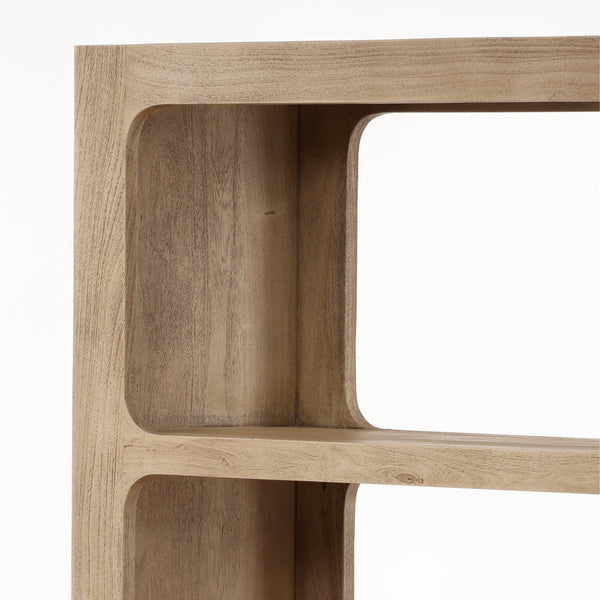 Acacia Wood Bookcase - Weathered Natural