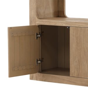 Acacia Wood Bookcase - Weathered Natural