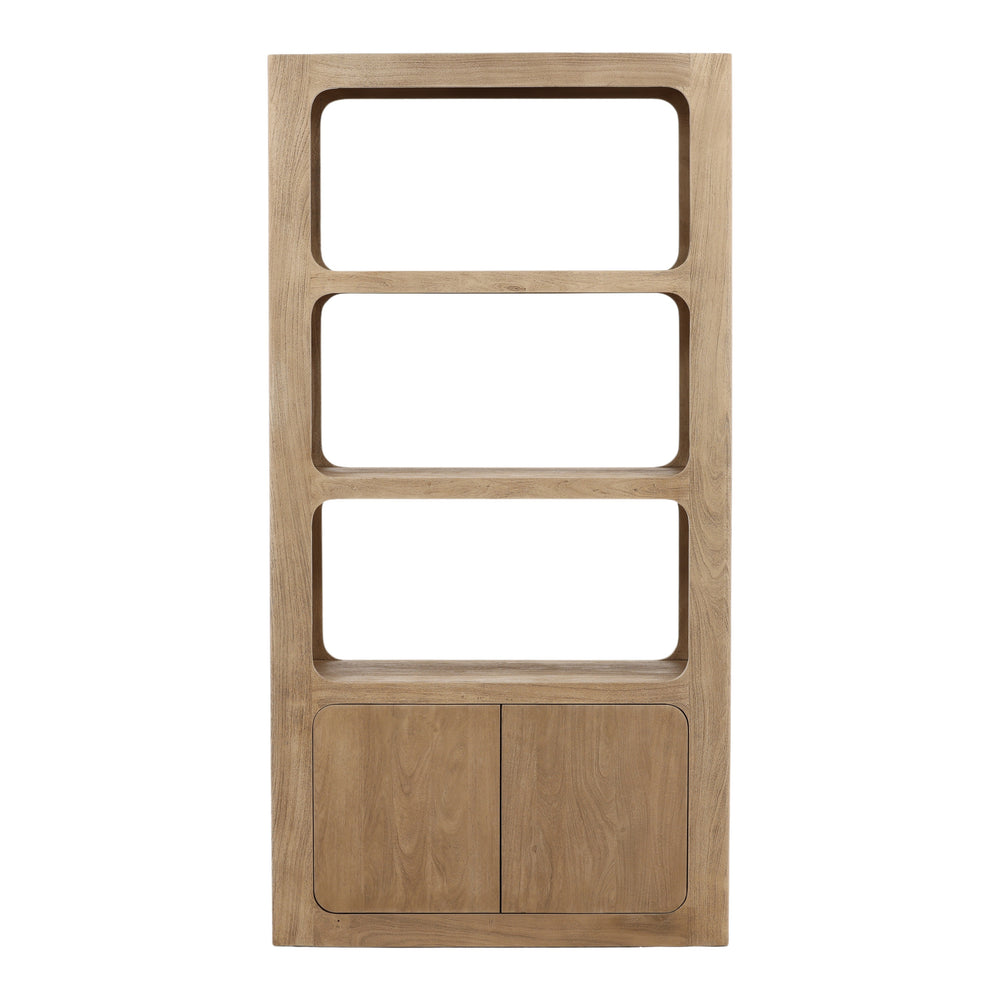 Acacia Wood Bookcase - Weathered Natural