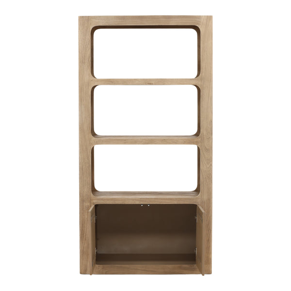 Acacia Wood Bookcase - Weathered Natural