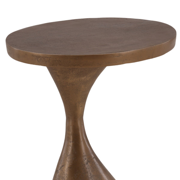Brass Sculptural Side Table