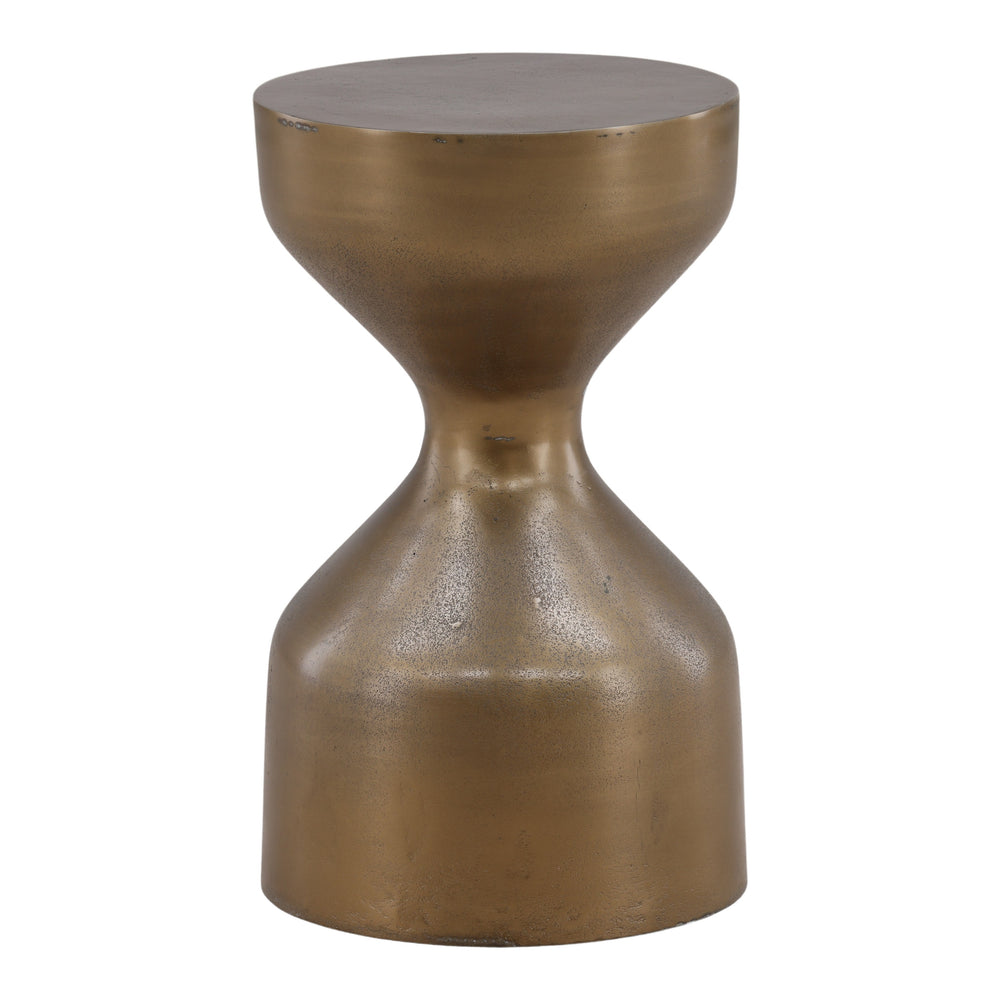 Brass Drum Side Table