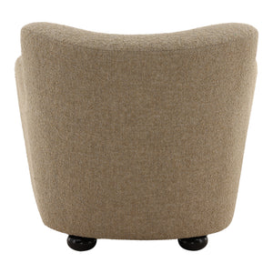 Heathered Chenille Upholstered Occasional Chair - Camel