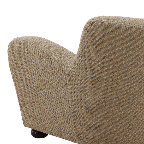 Heathered Chenille Upholstered Occasional Chair - Camel