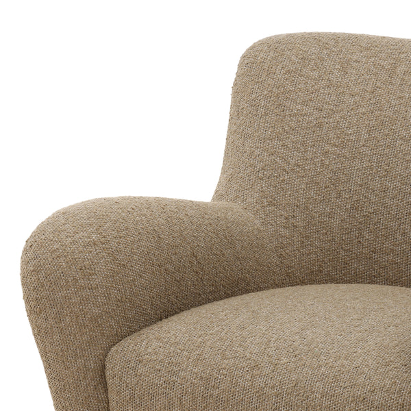 Heathered Chenille Upholstered Occasional Chair - Camel