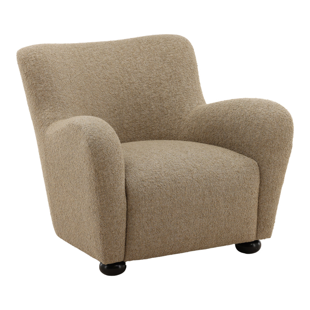 Heathered Chenille Upholstered Occasional Chair - Camel