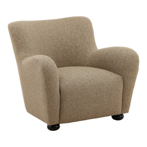 Heathered Chenille Upholstered Occasional Chair - Camel