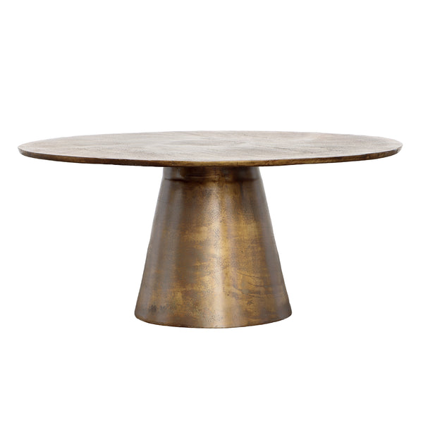 Cast Aluminum Coffee Table - Brass