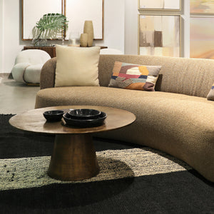 Cast Aluminum Coffee Table - Brass