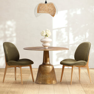 Cast Aluminum Dining Table - Brass