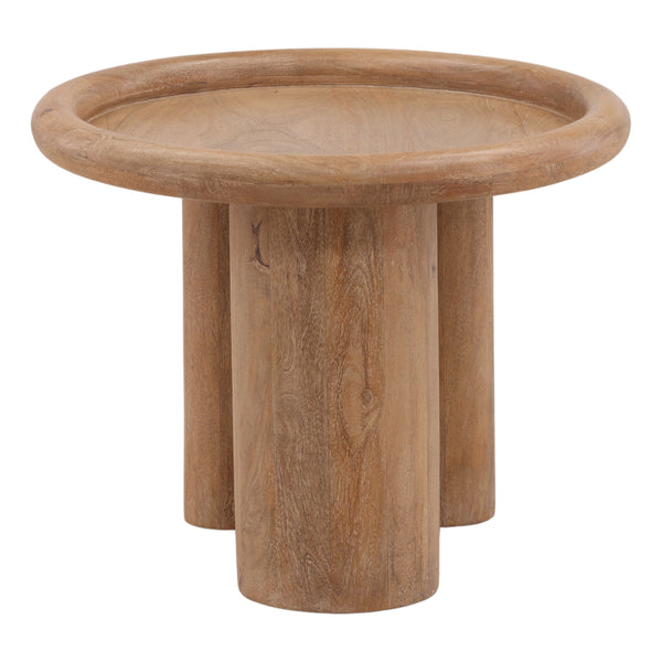 Rounded Edge Mango Wood End Table