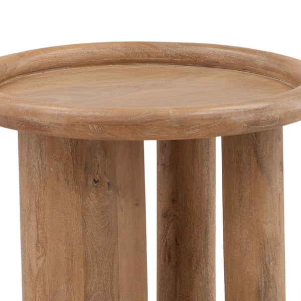 Rounded Edge Mango Wood End Table