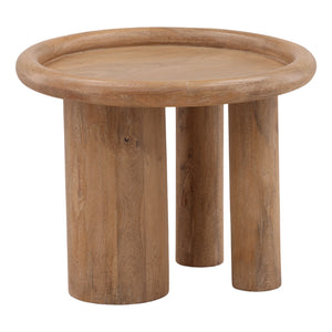 Rounded Edge Mango Wood End Table