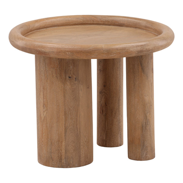 Rounded Edge Mango Wood End Table