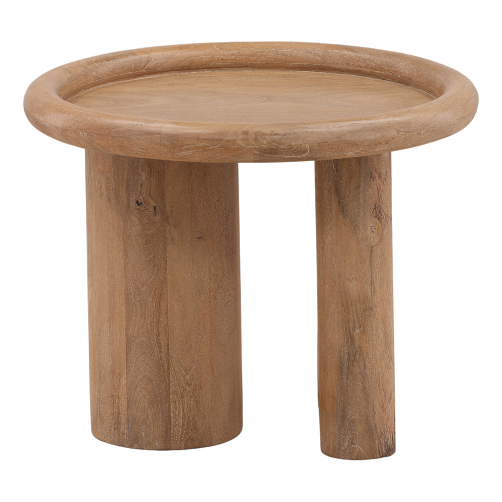 Rounded Edge Mango Wood End Table