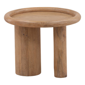 Rounded Edge Mango Wood End Table