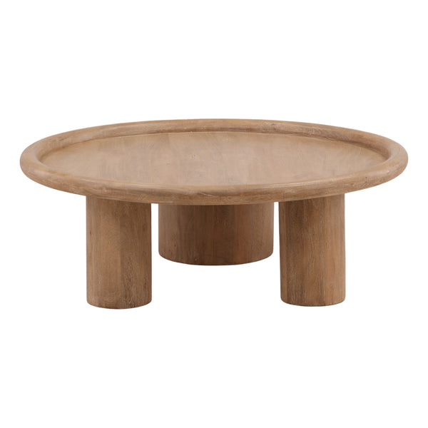Rounded Edge Mango Wood Coffee Table