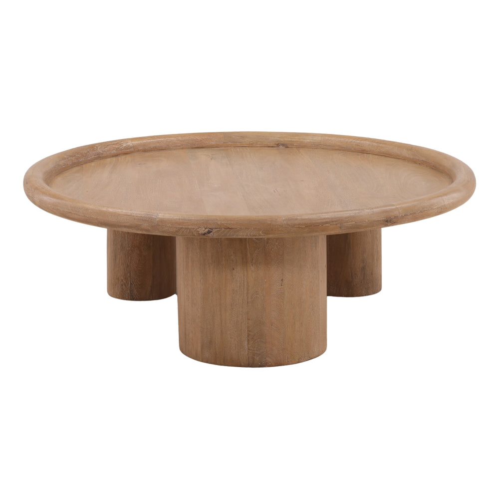 Rounded Edge Mango Wood Coffee Table