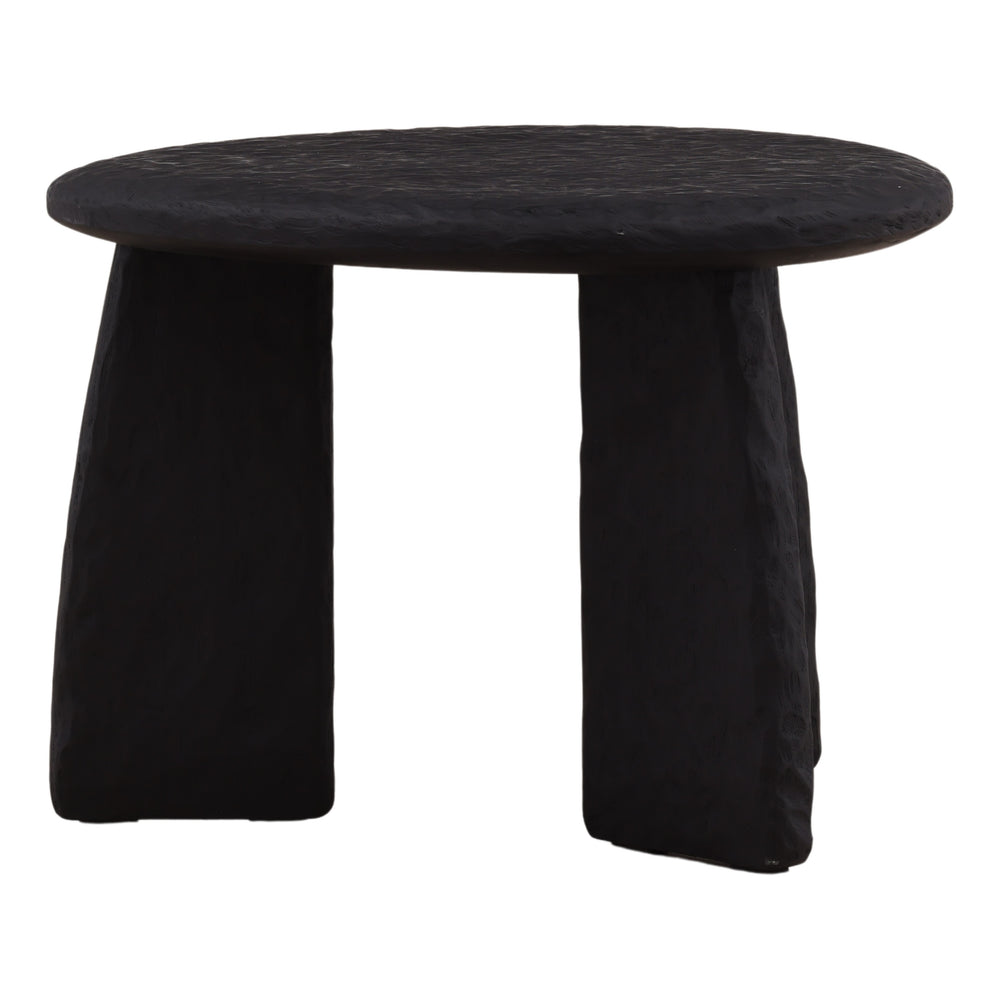 Black Mindi Wood Side Table
