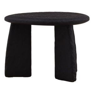 Black Mindi Wood Side Table