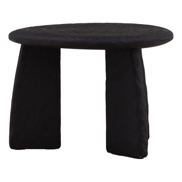 Black Mindi Wood Side Table