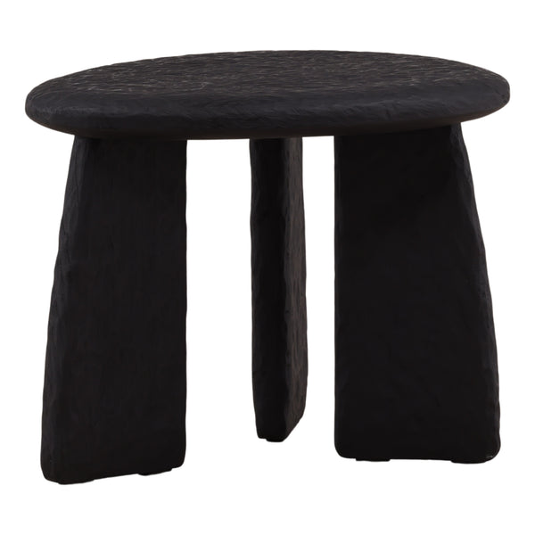 Black Mindi Wood Side Table