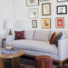 Custom order tuxedo sofa with vintage decor in Atwater Village 