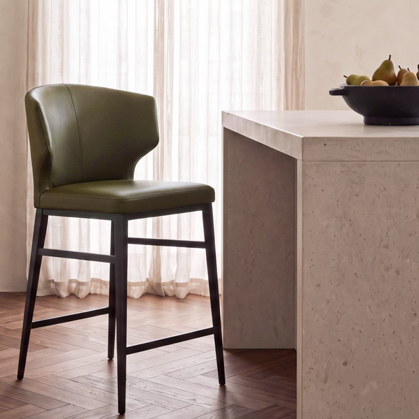 Delaney Counter Stool Dark Green