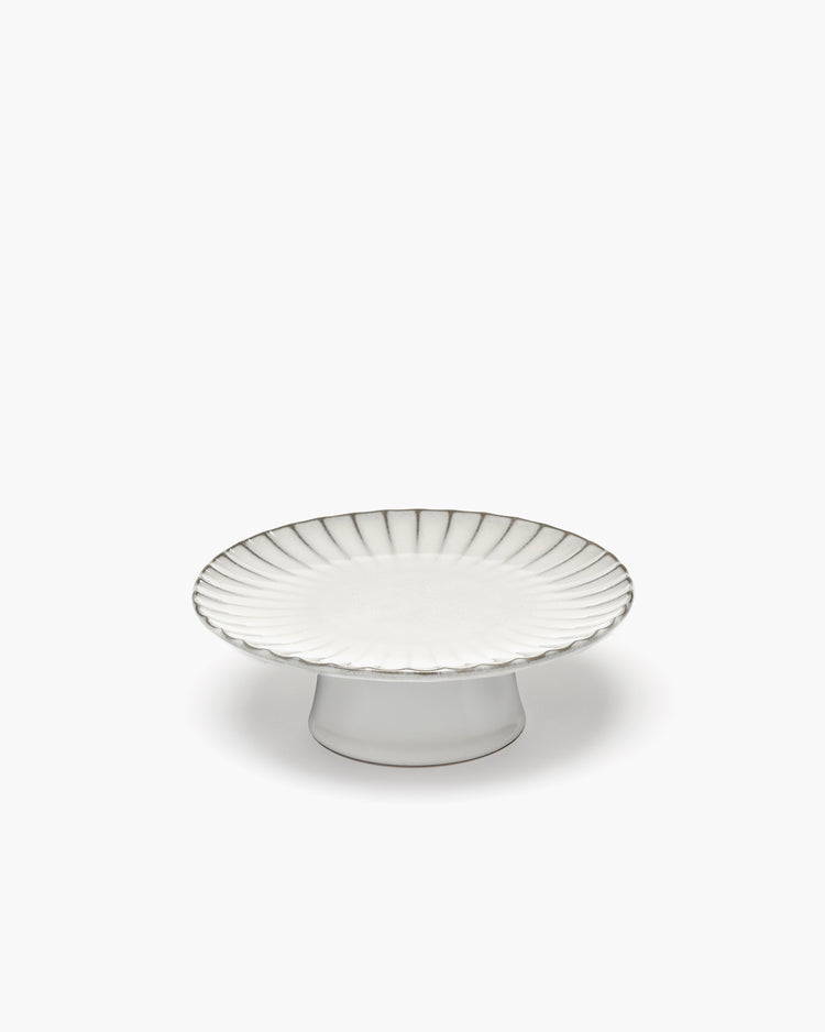 CAKE STAND M WHITE INKU