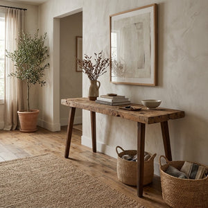 Antique Butcher Block Console Table