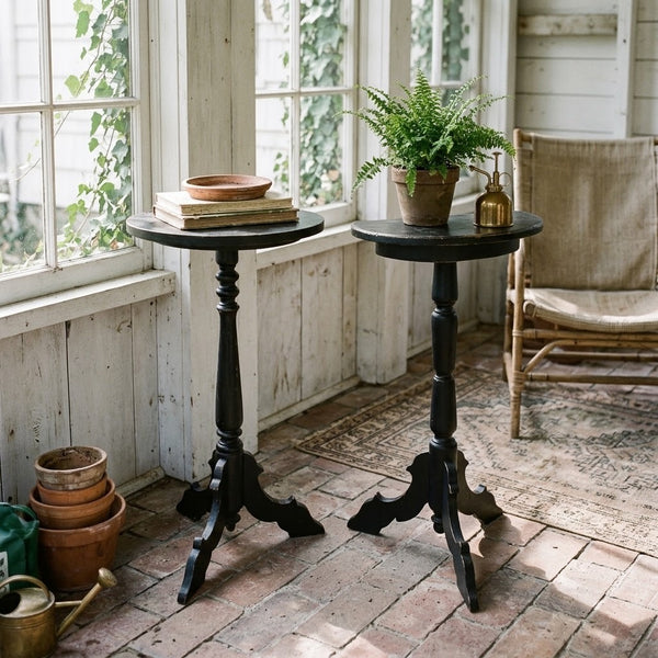 Pair of Vintage 1930s Pedestal Side Tables