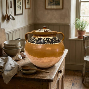 Vintage Folk Ceramic Jar