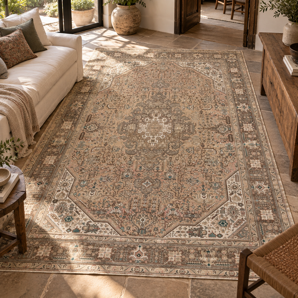 Vintage Tabriz Rug • 9'7" x 12'3"