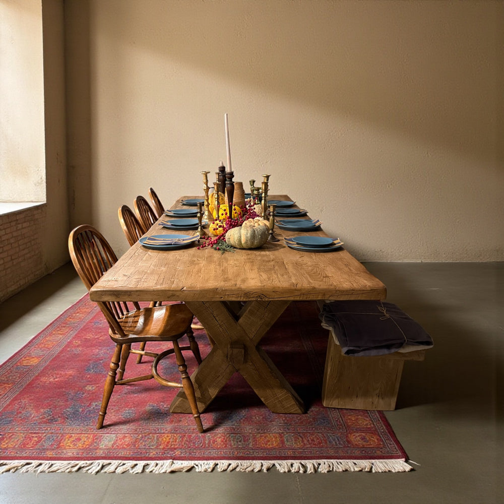 The Cotswald Reclaimed White Oak Dining Table
