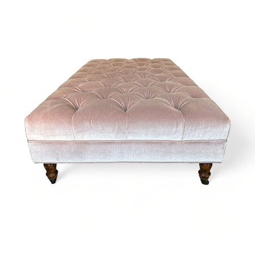 made to order custom velvet ottoman 