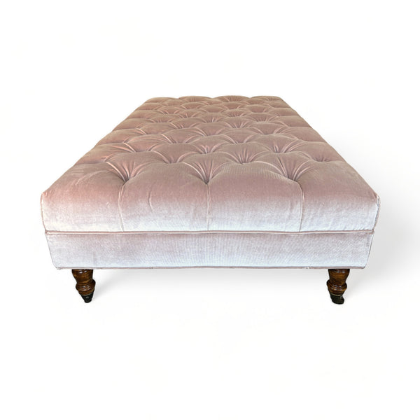 made to order custom velvet ottoman 
