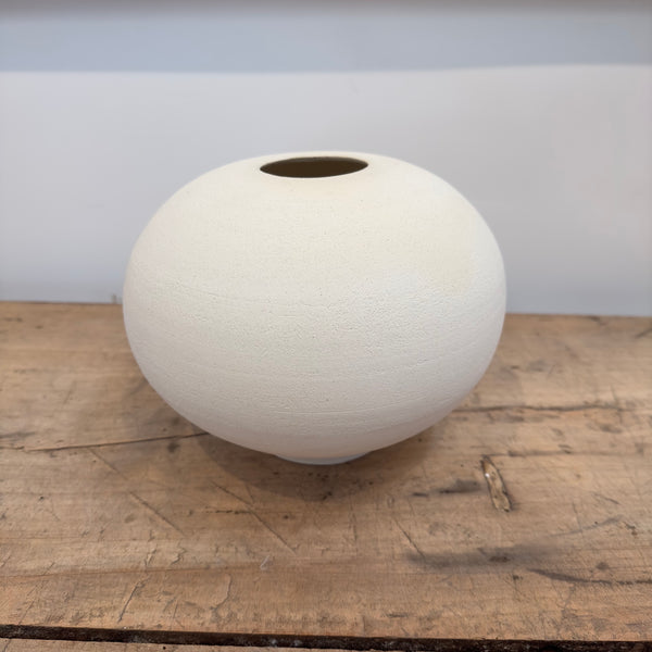 Ivory matte glaze handmade ceramic vase