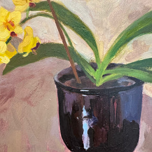 Orchid pot on buffet table by Diane Che