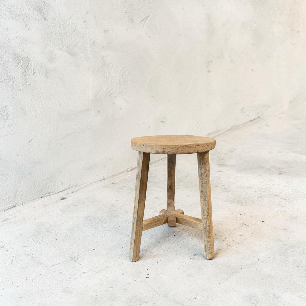 Small Reclaimed Wooden Stool