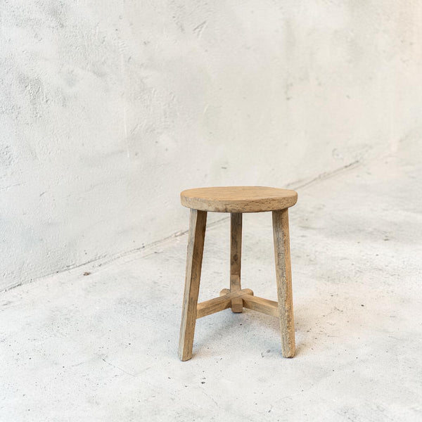 Small Reclaimed Wooden Stool