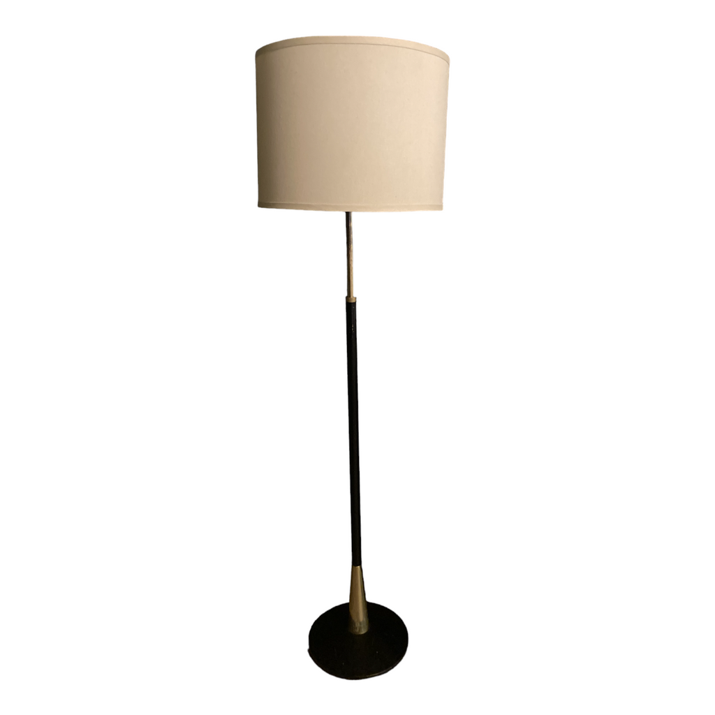 Black and brass mid century floor lamp 
