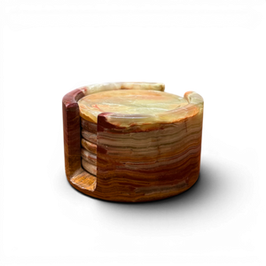 Mini 3" Onyx Coaster Set