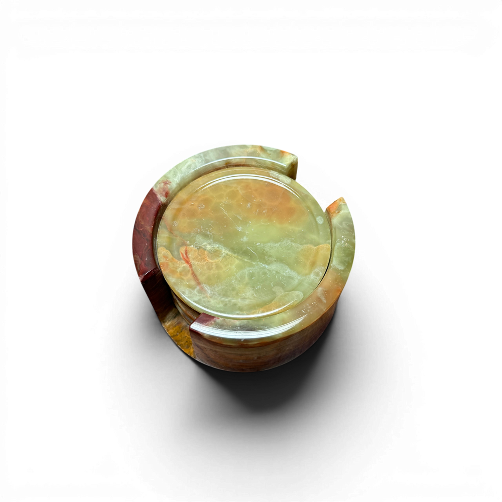 Mini 3" Onyx Coaster Set