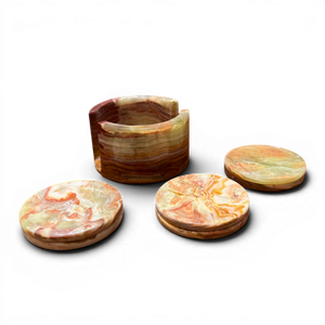 Mini 3" Onyx Coaster Set
