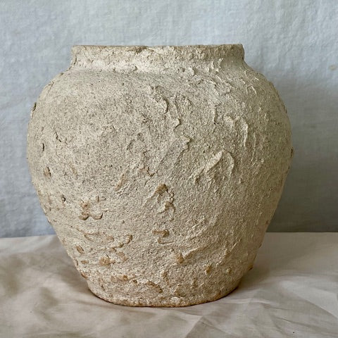Textured Creme Vase
